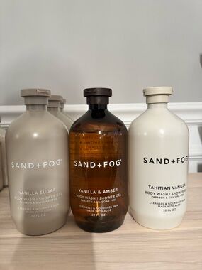 SAND+FOG Vanilla & Amber Body Wash - Amber Bottle set of 5!